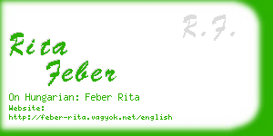 rita feber business card